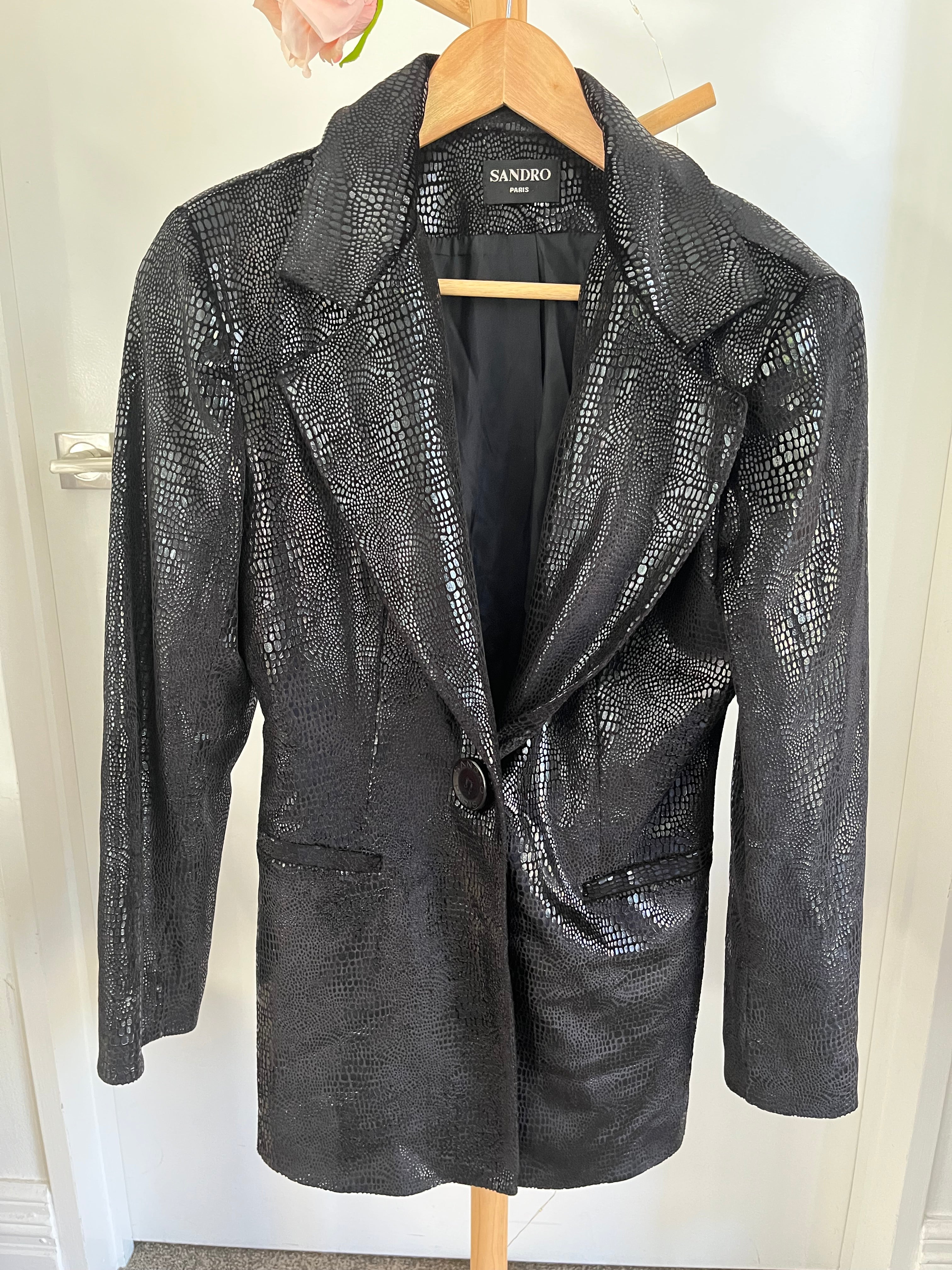 ''Sandro" Blazer and flared pants