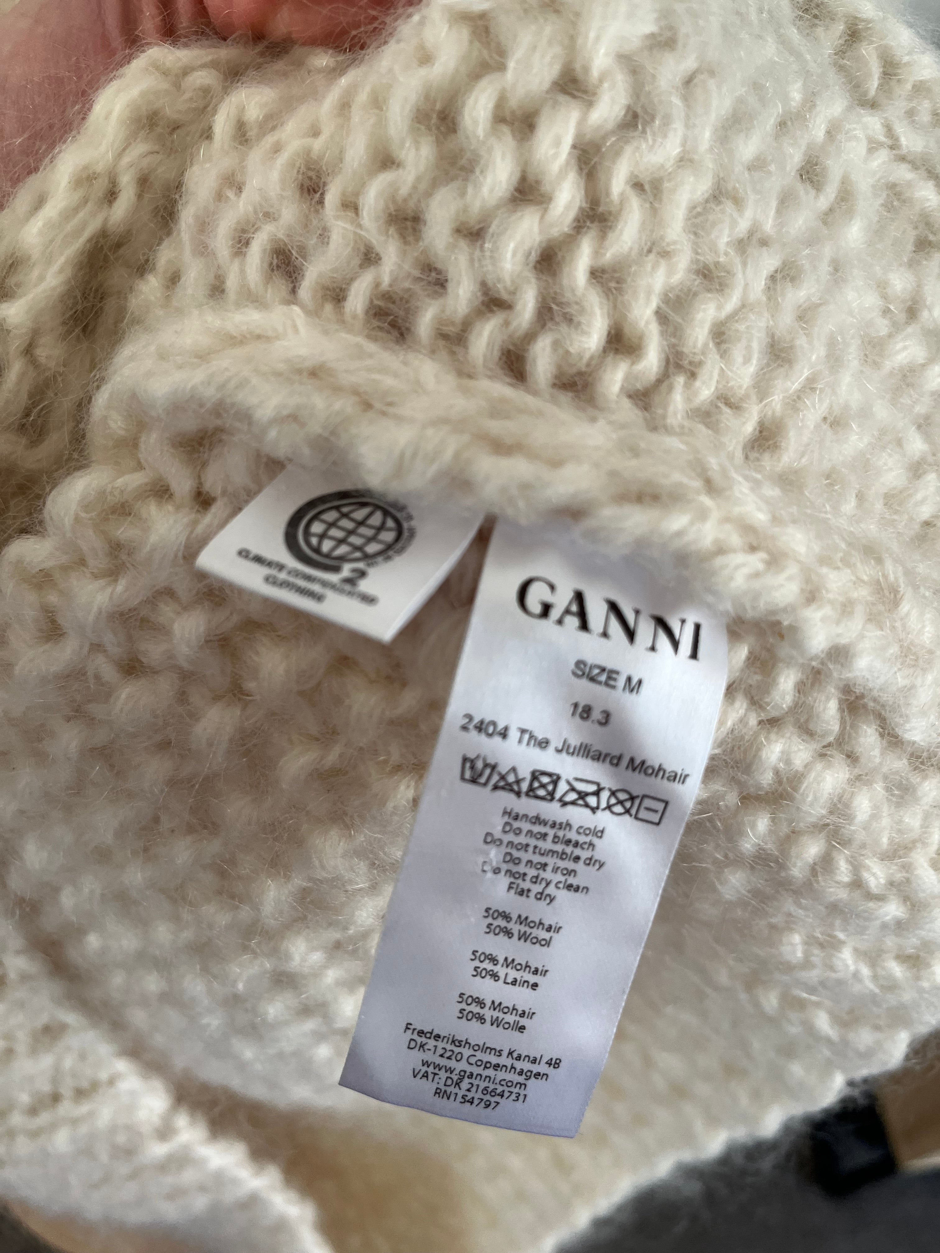 GANNI The Julliard Mohair Jumper White